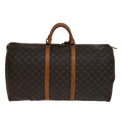 Louis Vuitton Keepall 60, Brown, Canvas, travel