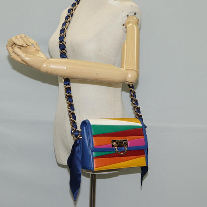 Salvatore Ferragamo Gancini, Multicolour, Leather, clutch