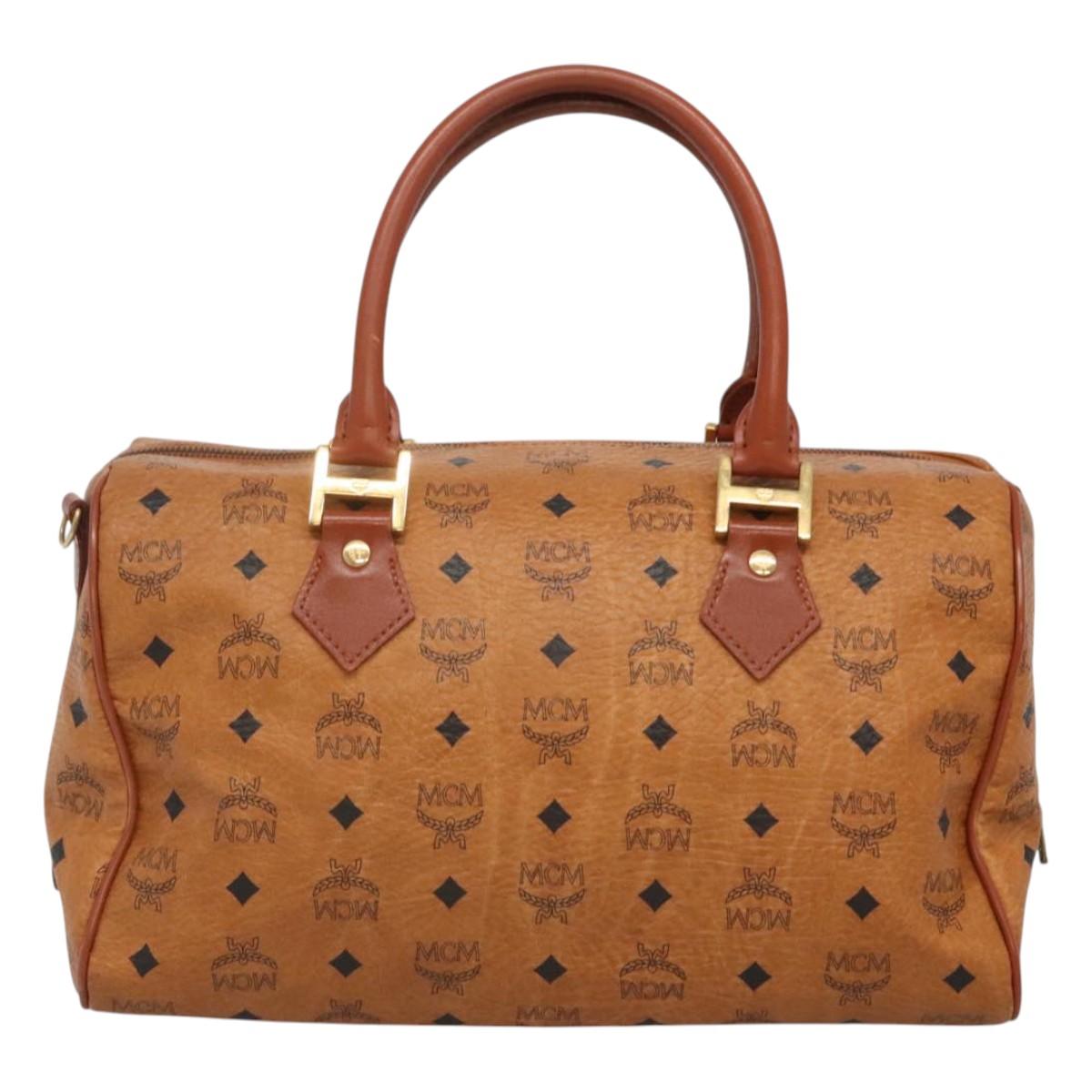 MCM Visetos, Brown, Canvas, travel