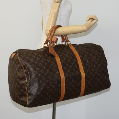 Louis Vuitton Keepall 60, Brown, Canvas, travel