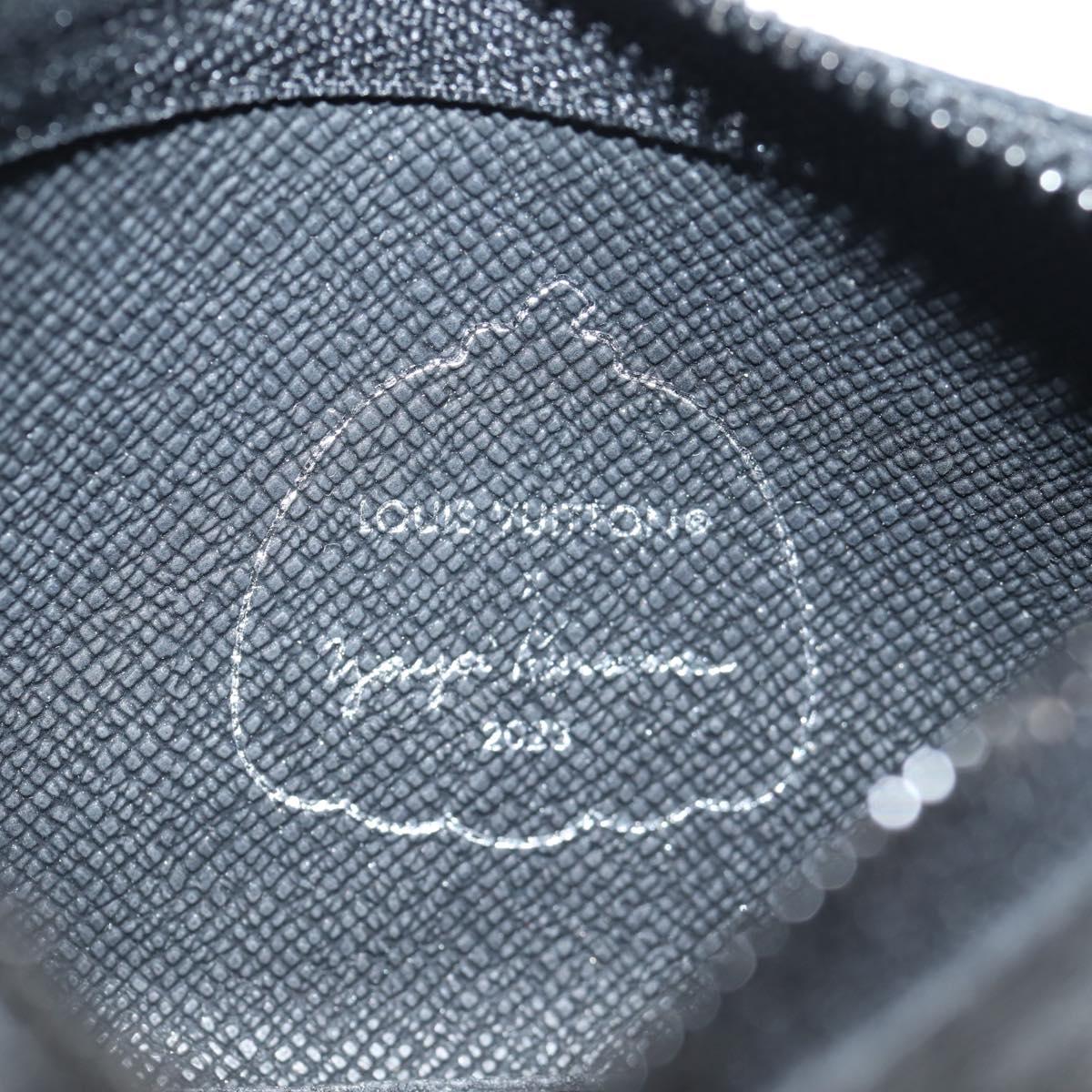 Louis Vuitton Pochette Clés, Black, Canvas, wallet