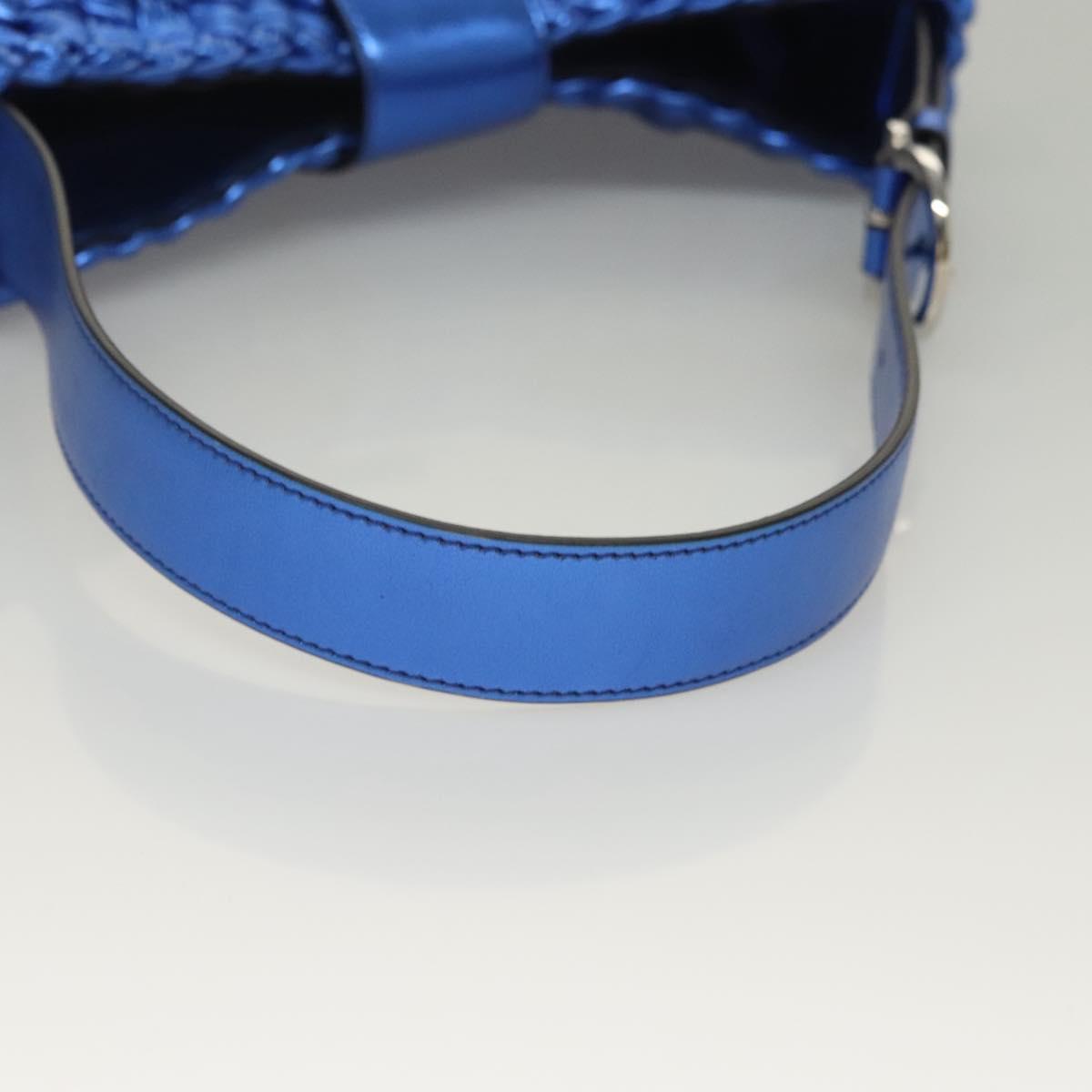 Salvatore Ferragamo Gancini, Blue, Leather, shoulder