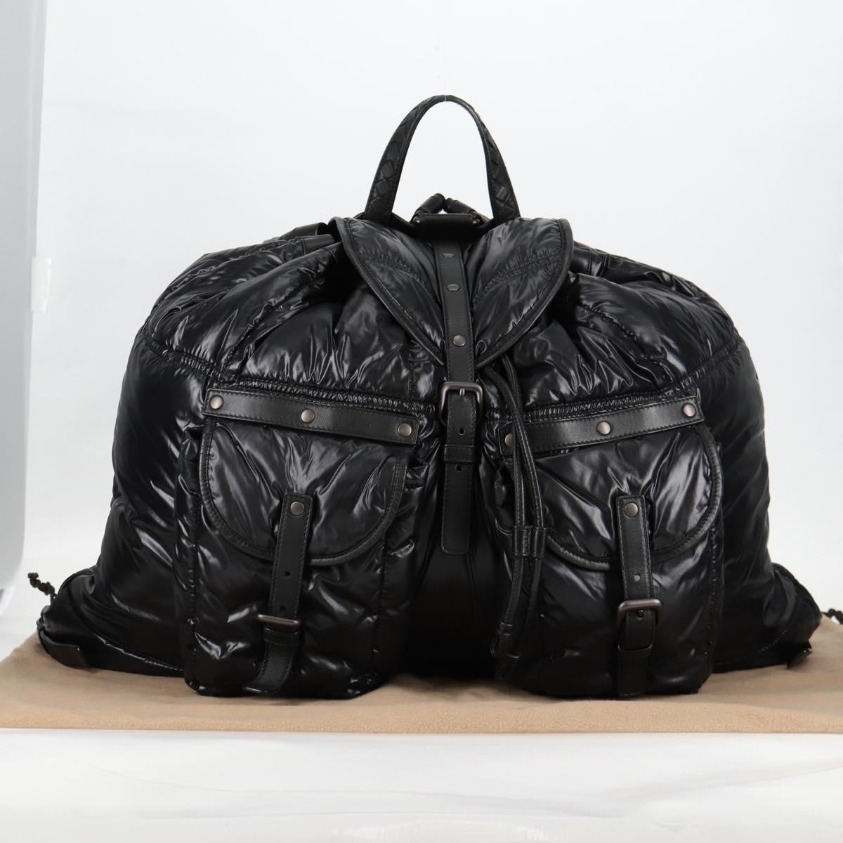 Bottega Veneta Spinnaker, Black, NYLON, backpack