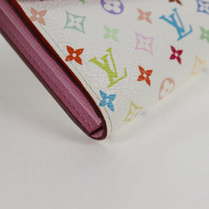 Louis Vuitton Sarah, White, Canvas, wallet