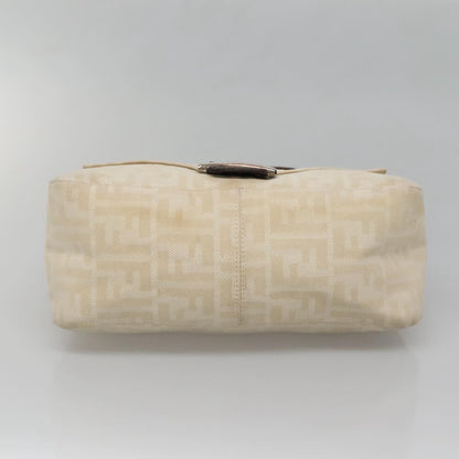 Fendi Mamma Baguette, Beige, Canvas, shoulder