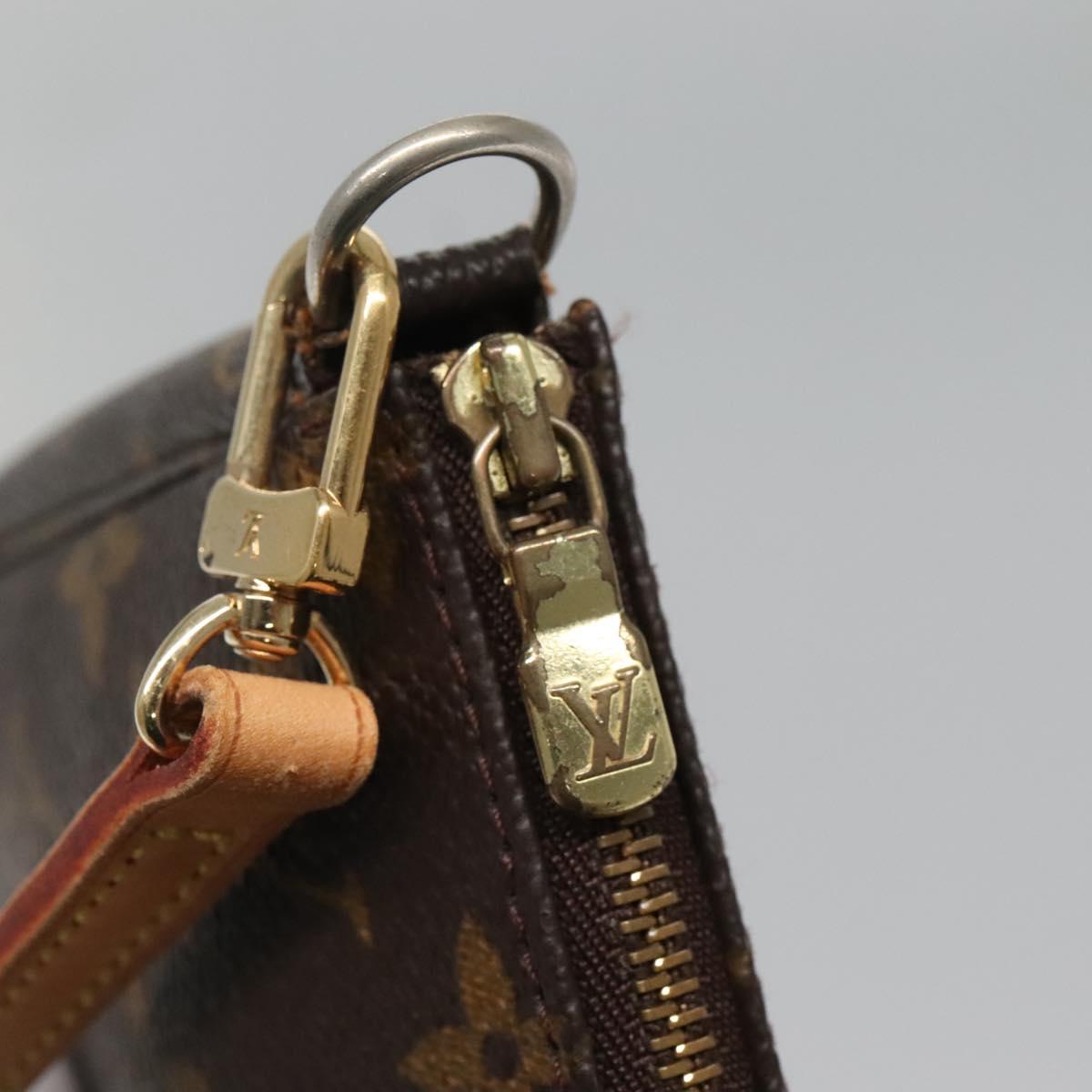 Louis Vuitton Pochette Accessoire, Brown, Canvas, clutch