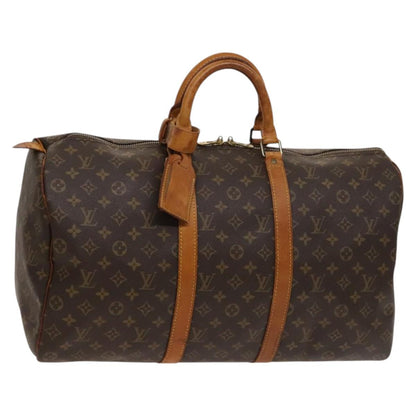 Louis Vuitton Keepall 50, Brown, Canvas, travel