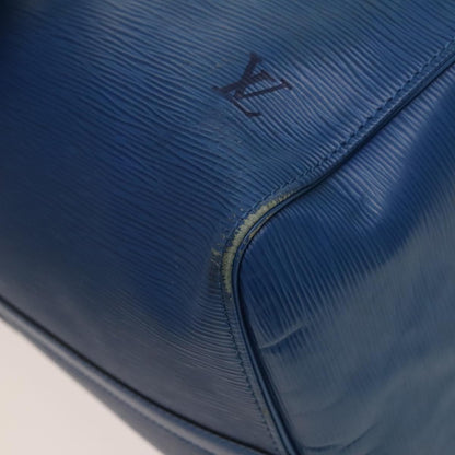 Louis Vuitton Keepall 55, Blue, Leather, travel