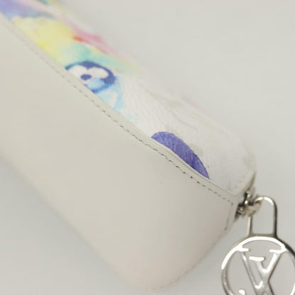 Louis Vuitton Trousse Elizabeth, White, Canvas, wallet