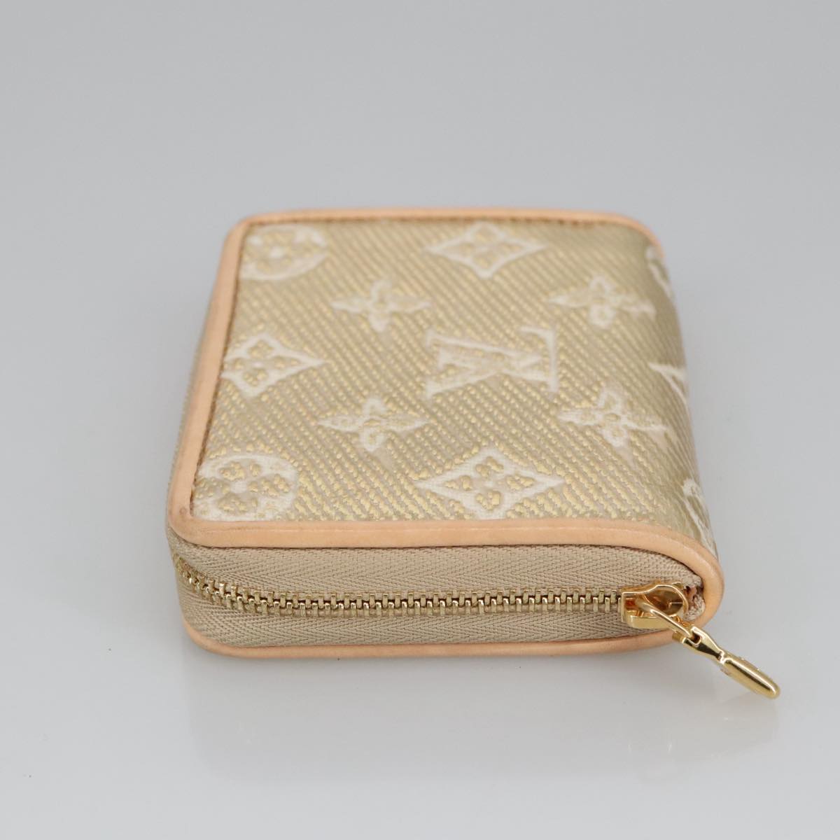 Louis Vuitton Zippy coin purse, Gold, Canvas, wallet
