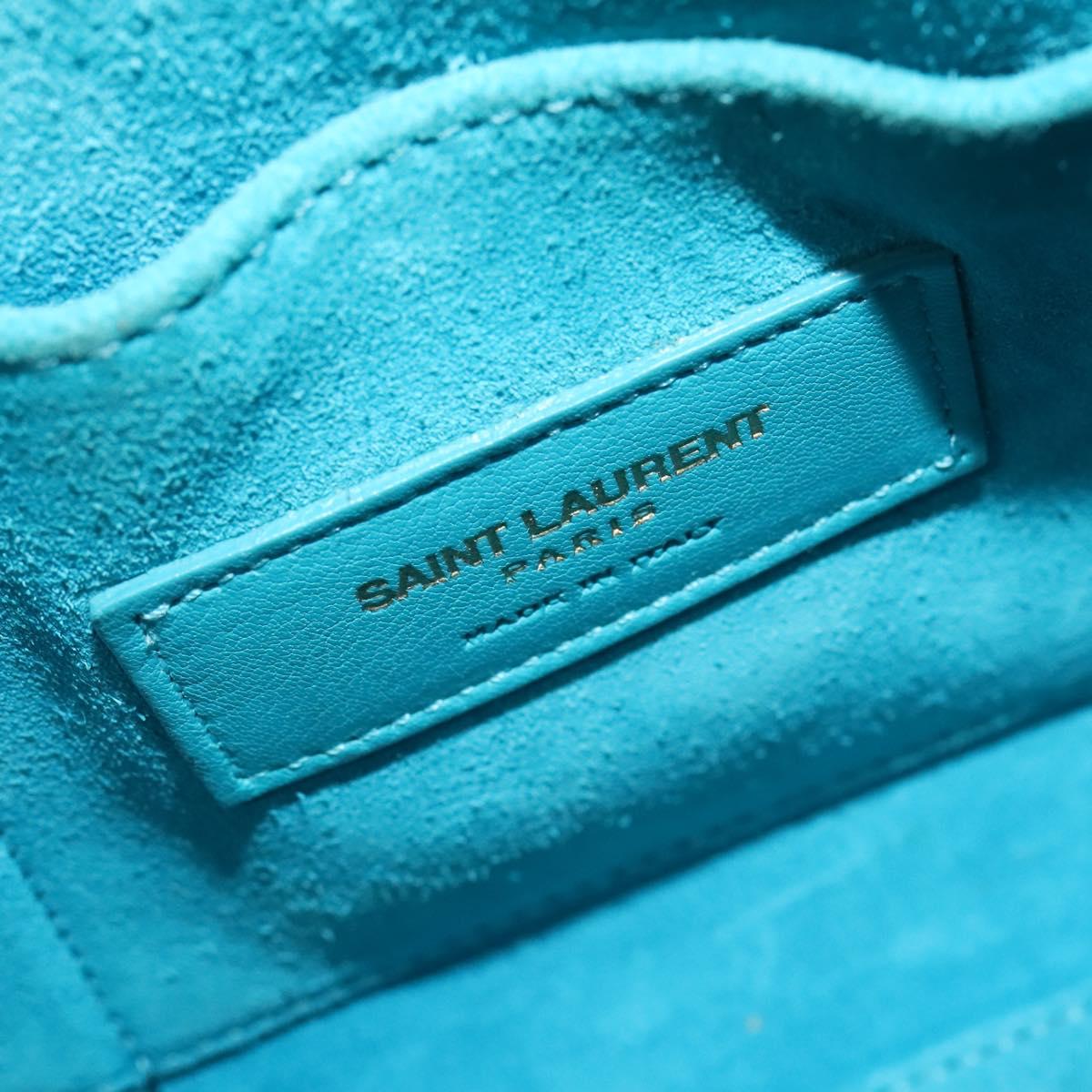 Yves Saint Laurent, Blue, Leather, handbag