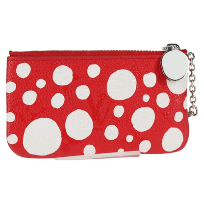 Louis Vuitton Pochette Clés, Red, Leather, wallet