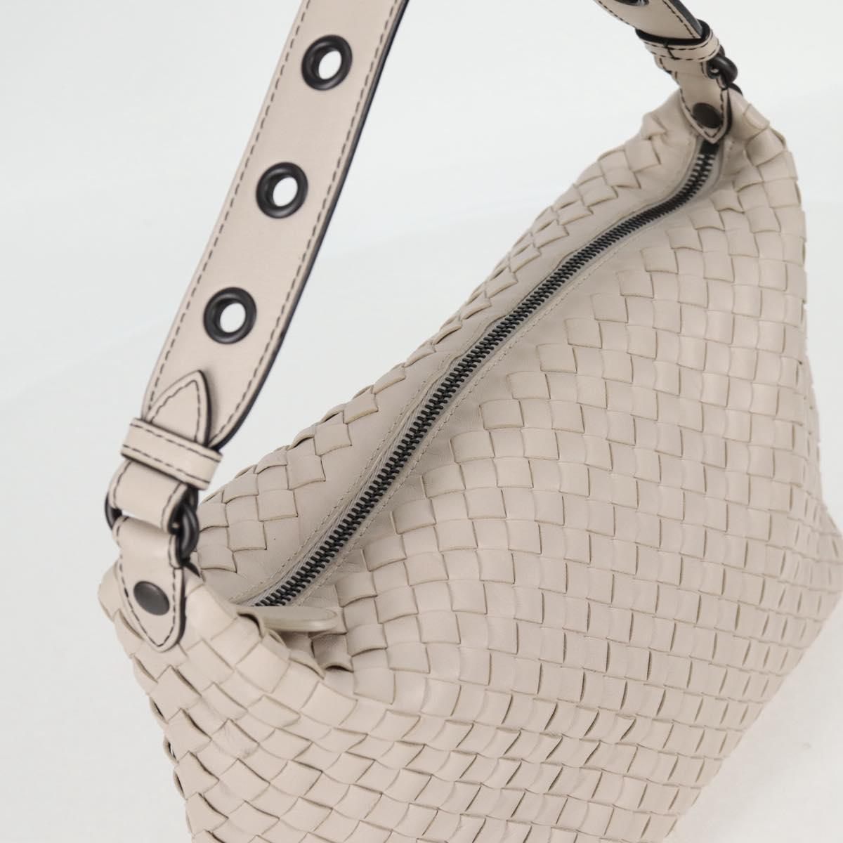 Bottega Veneta Intrecciato, White, Leather, handbag
