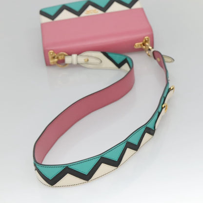 Prada Saffiano, Pink, Leather, shoulder