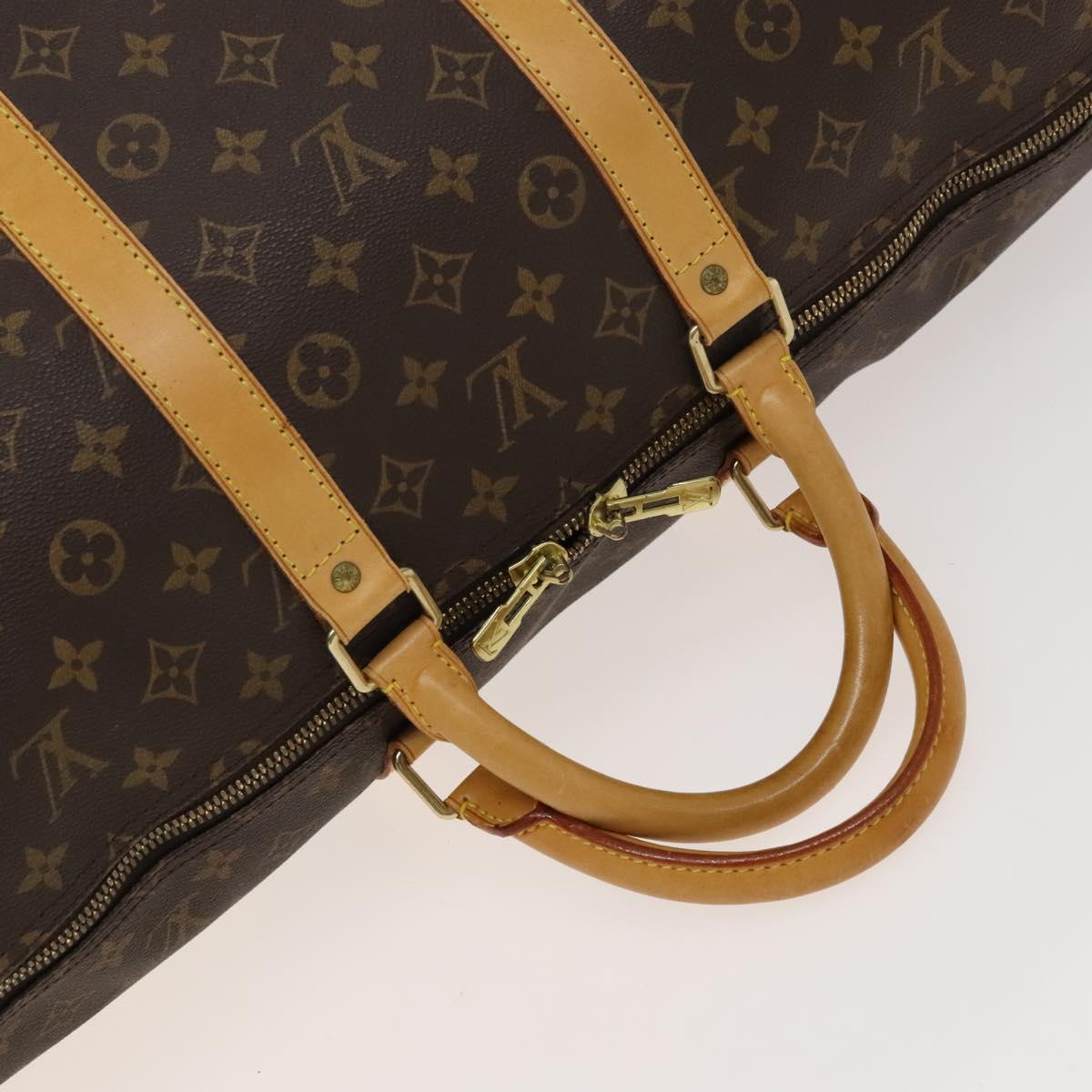 Louis Vuitton Keepall 55, Brown, Canvas, travel