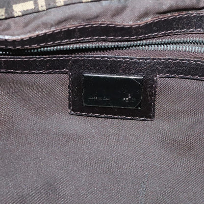 Fendi Zucchino, Brown, Canvas, shoulder