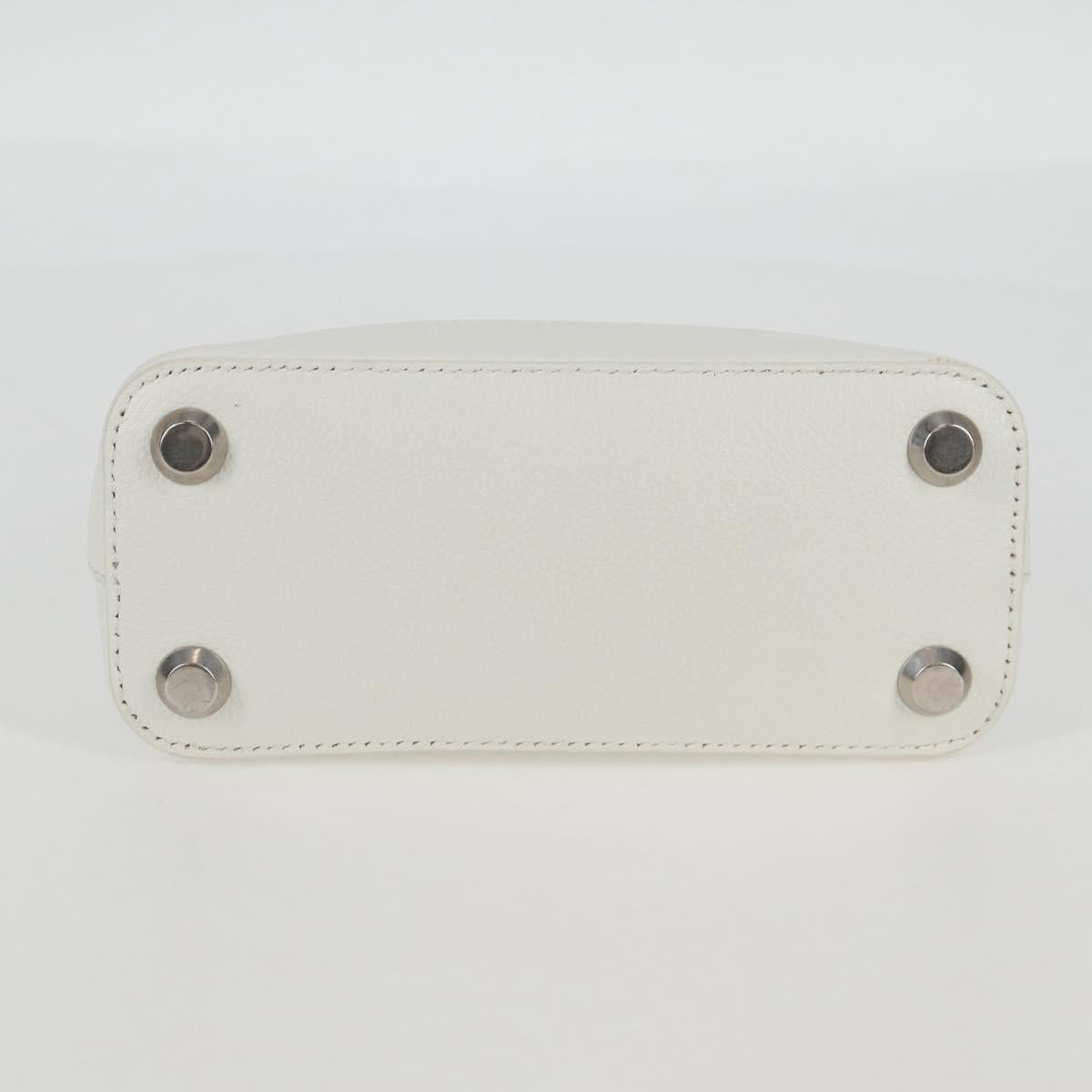 Balenciaga Ville Top Handle, White, Leather, handbag