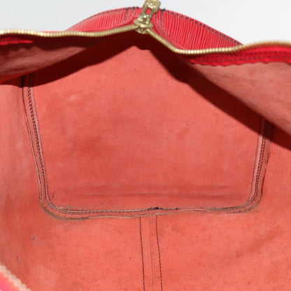 Louis Vuitton Keepall 50, Red, Leather, travel