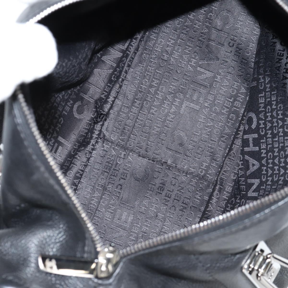 Chanel Chocolate bar, Black, Leather, handbag