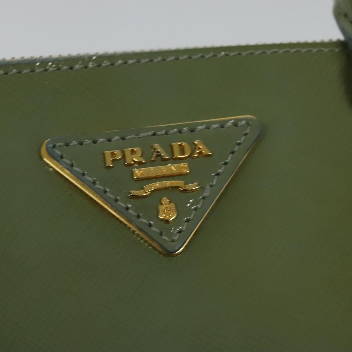 Prada Galleria, Green, Leather, handbag