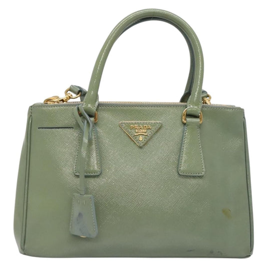 Prada Galleria, Green, Leather, handbag