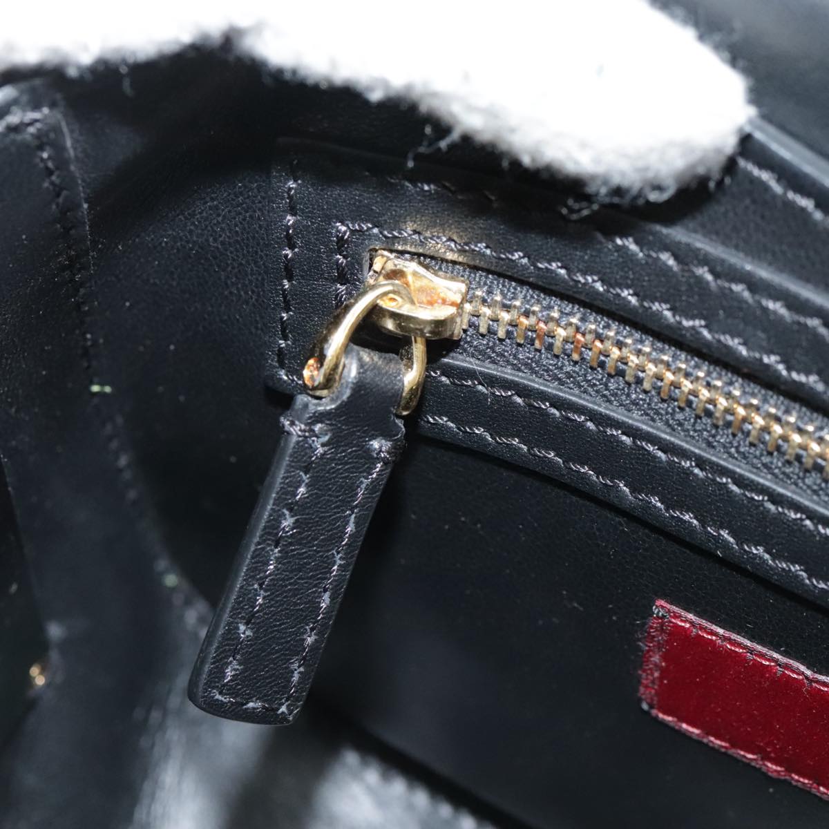 Valentino Garavani, Black, Leather, shoulder