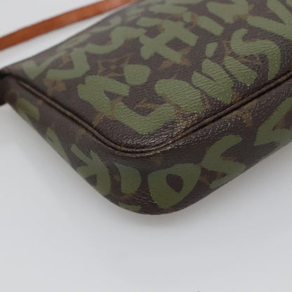 Louis Vuitton Pochette Accessoire, Brown, Canvas, clutch