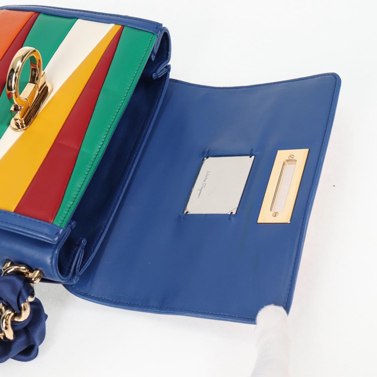 Salvatore Ferragamo Gancini, Multicolour, Leather, clutch