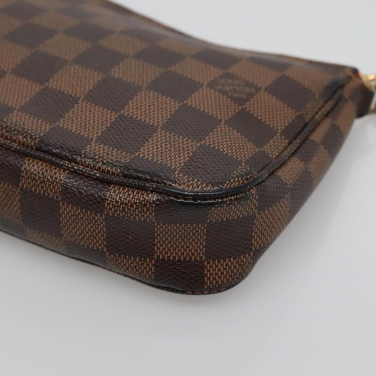 Louis Vuitton Pochette Accessoire, Brown, Canvas, clutch