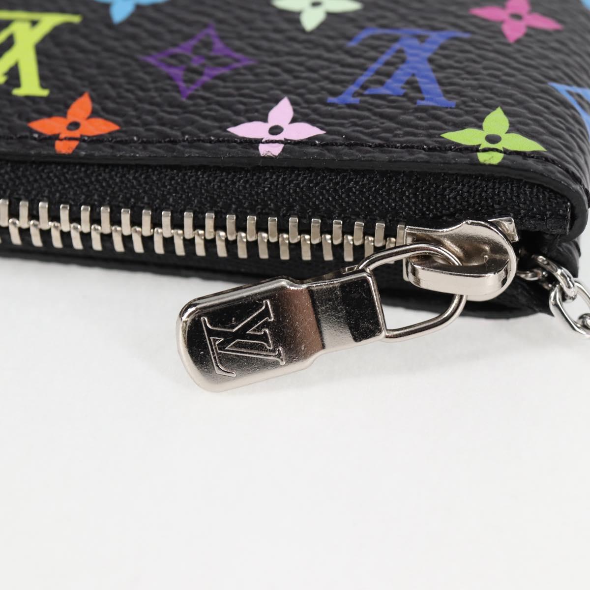 Louis Vuitton Pochette Clés, Black, Canvas, wallet