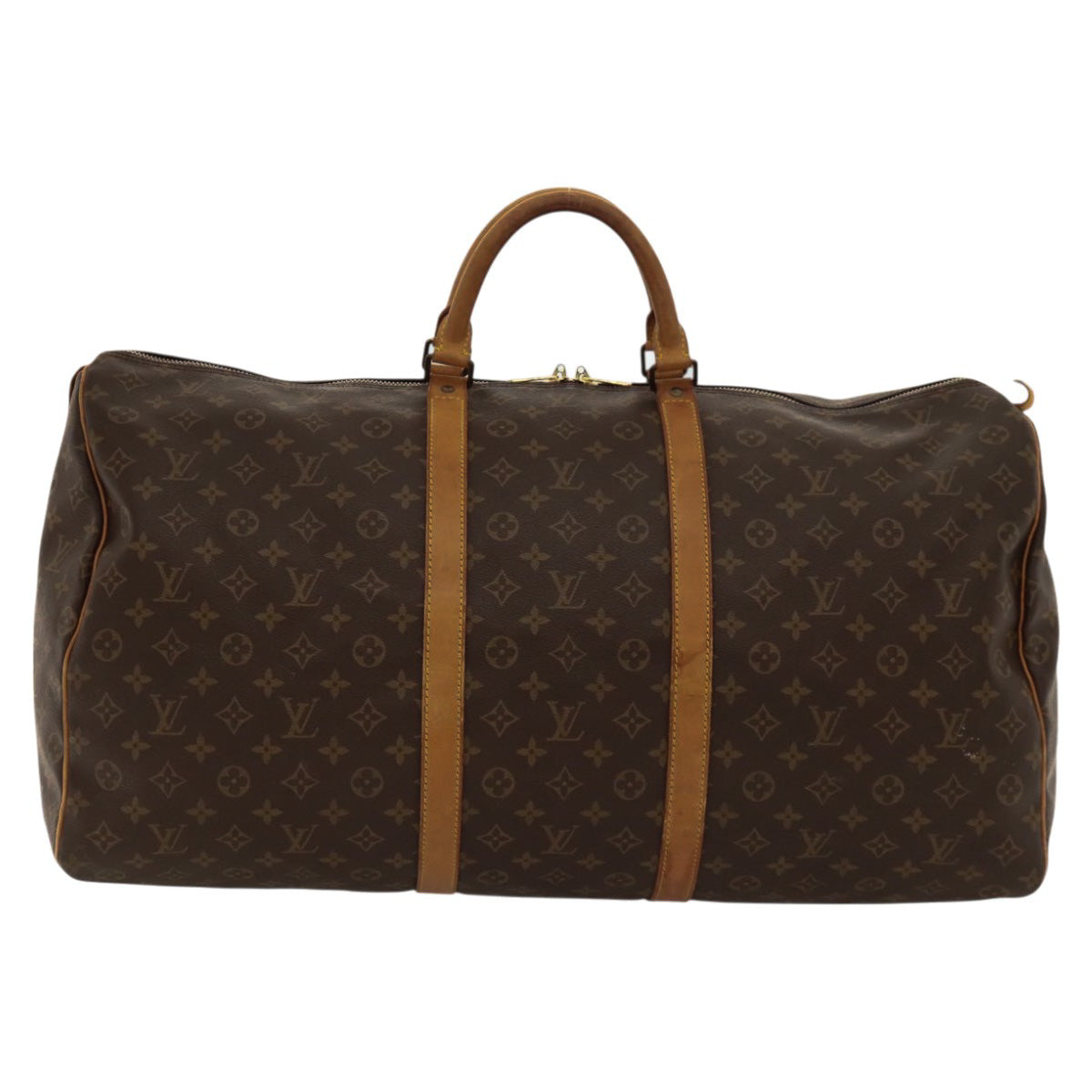 Louis Vuitton Keepall 60, Brown, Canvas, travel
