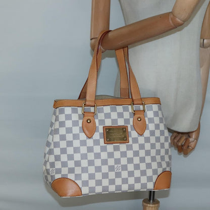 Louis Vuitton Hampstead, White, Canvas, tote