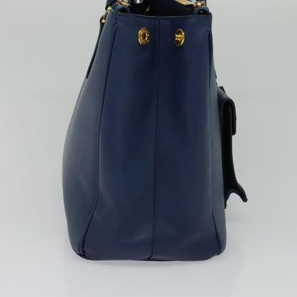 Prada Galleria, Blue, Leather, handbag
