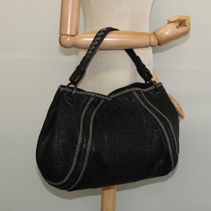Bottega Veneta, Black, Leather, tote