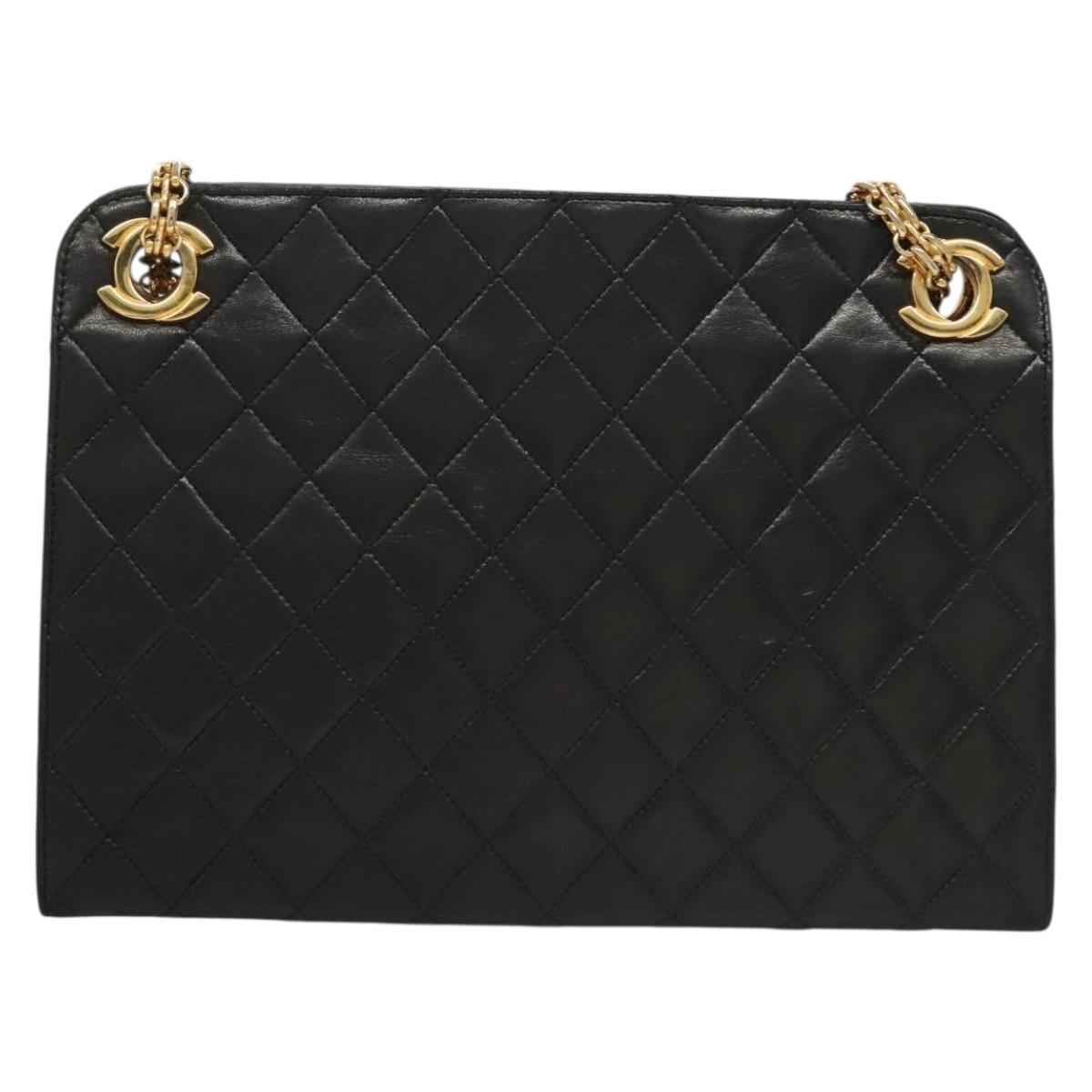 Chanel Vintage, Black, Leather, handbag