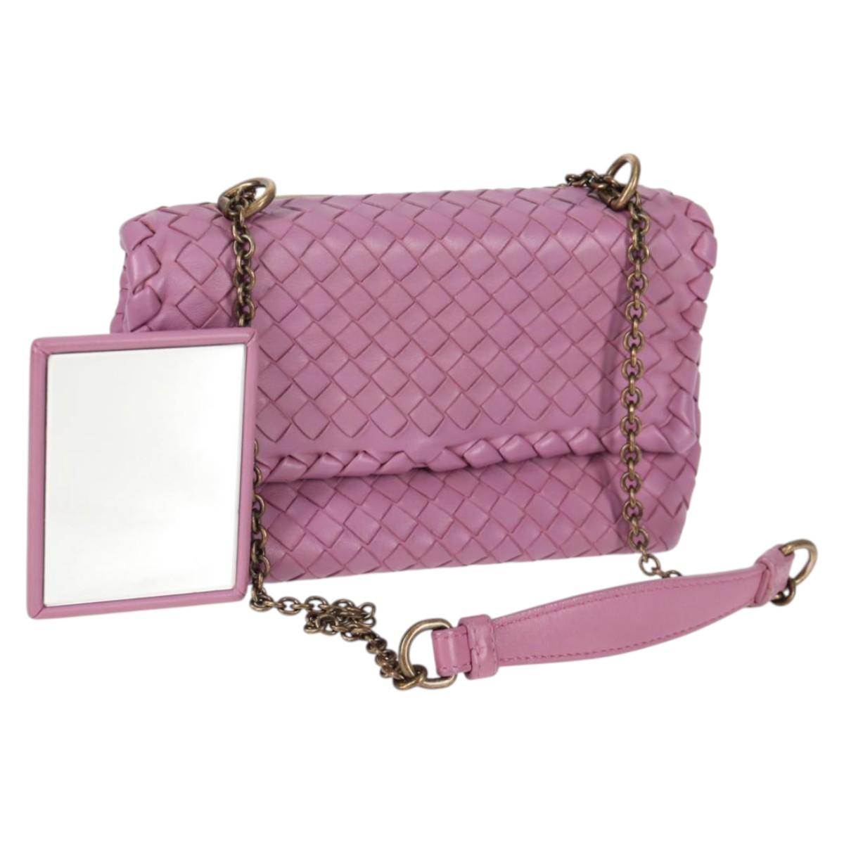 Bottega Veneta Olimpia, Purple, Leather, shoulder