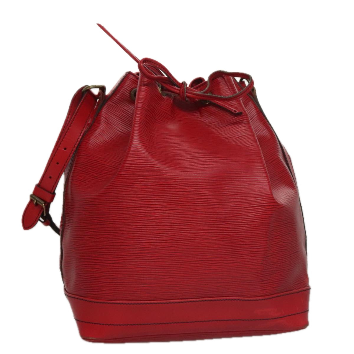 Louis Vuitton Noe, Red, Leather, shoulder