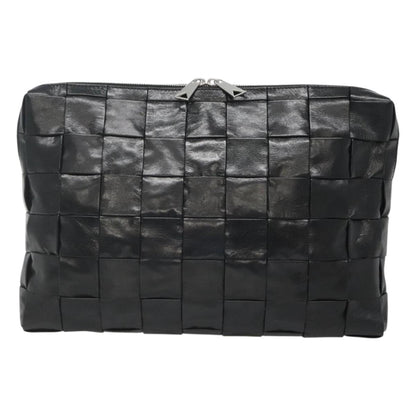 Bottega Veneta Intrecciato, Black, Leather, clutch