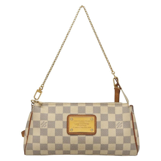 Louis Vuitton Eva, White, "CANVAS, LEATHER", shoulder