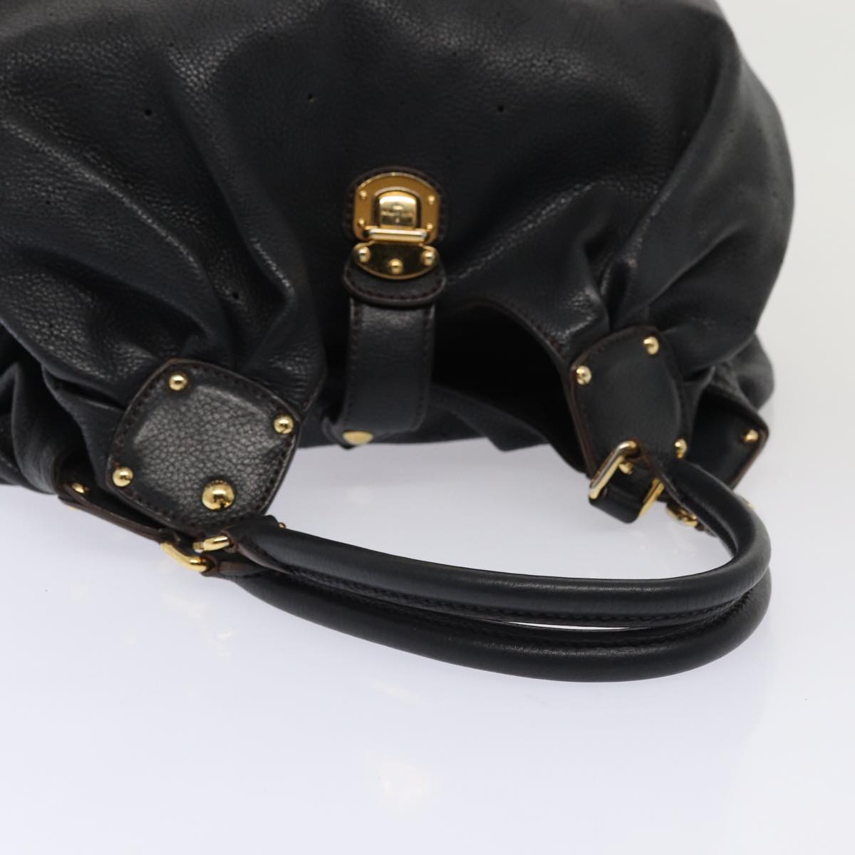 Louis Vuitton XL, Black, Leather, handbag