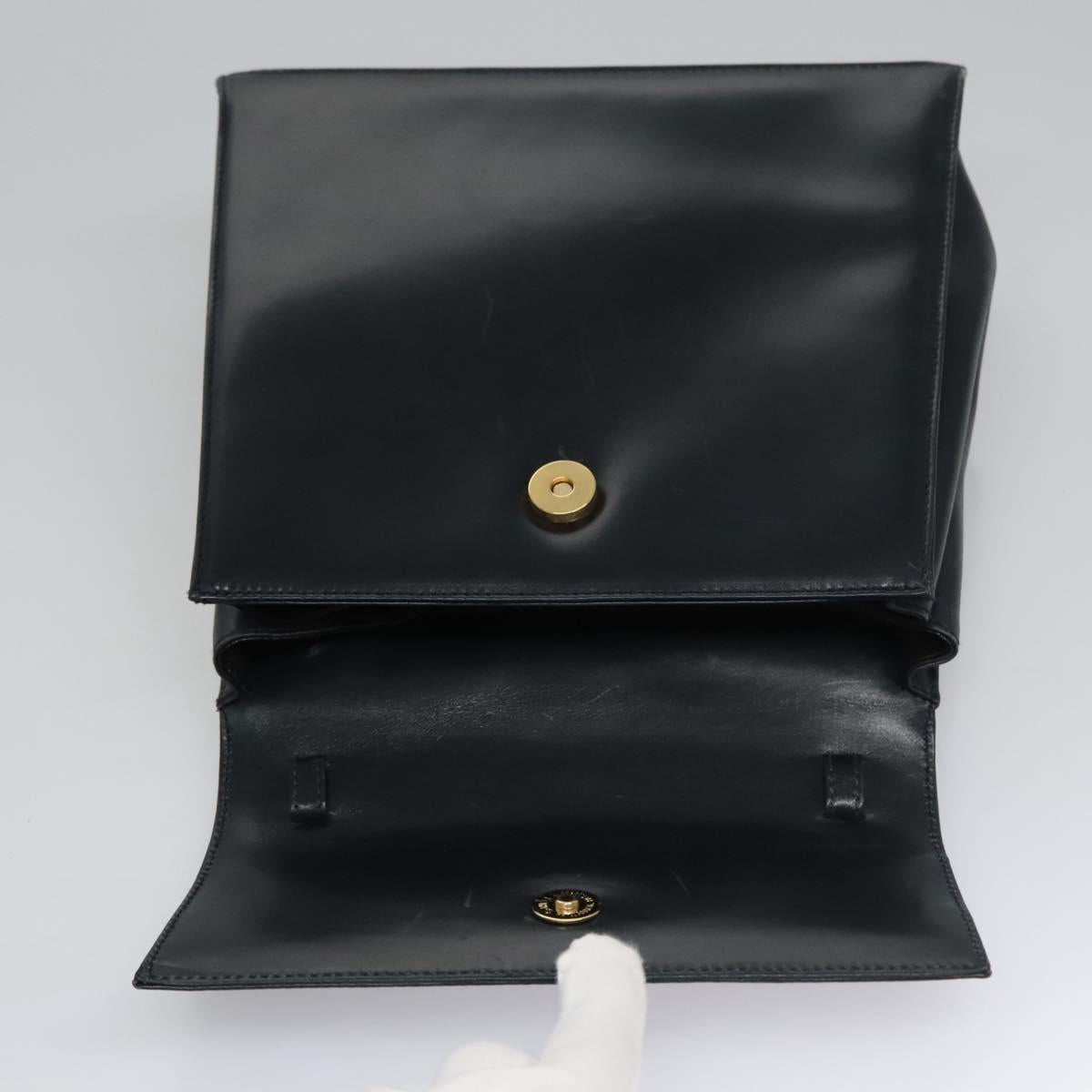 Salvatore Ferragamo Gancini, Black, Leather, handbag