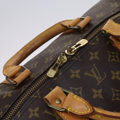 Louis Vuitton Keepall Bandouliere 55, Brown, Canvas, travel