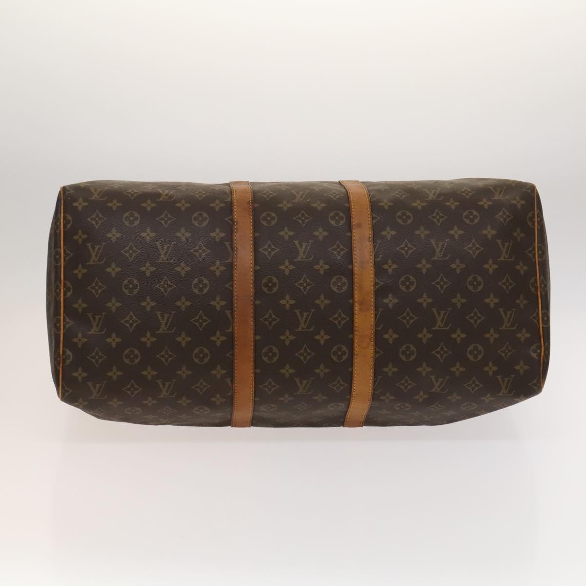 Louis Vuitton Keepall 55, Brown, Canvas, travel