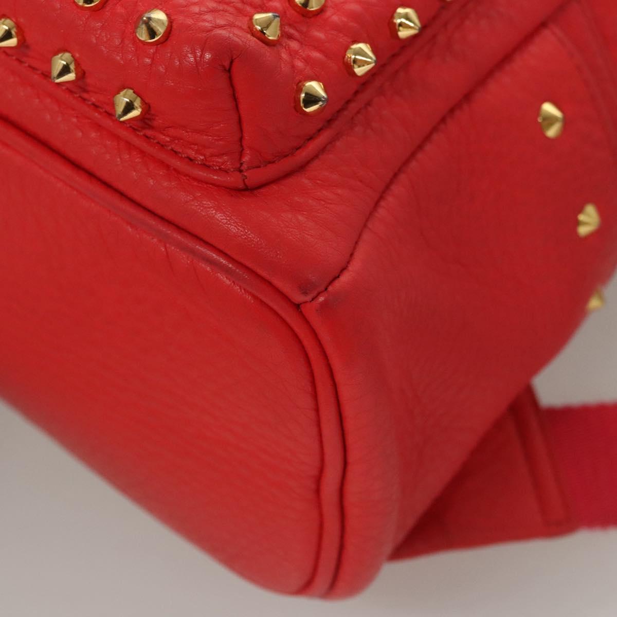 MCM Stark, Red, Leather, backpack