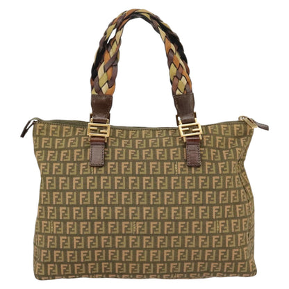 Fendi Zucchino, Khaki, Canvas, handbag