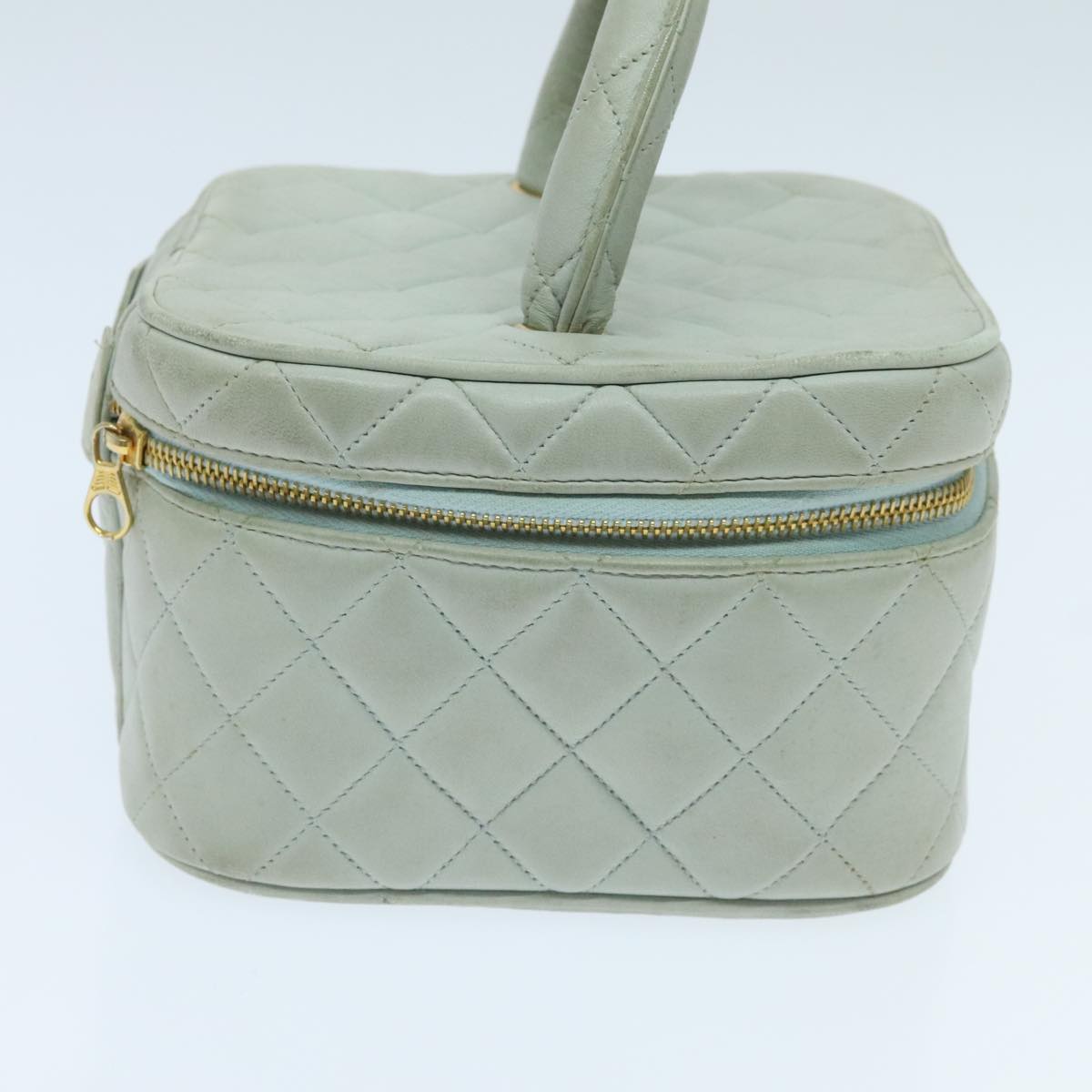 Chanel Vanity, Blue, Leather, clutch