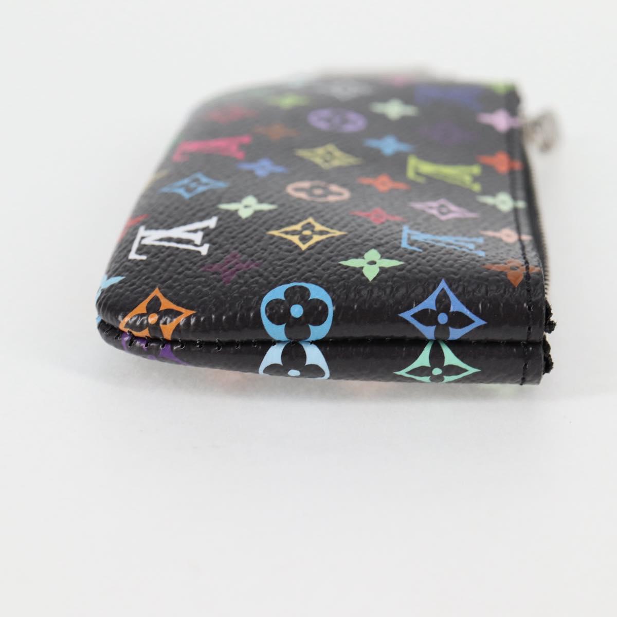Louis Vuitton Pochette Clés, Black, Canvas, wallet