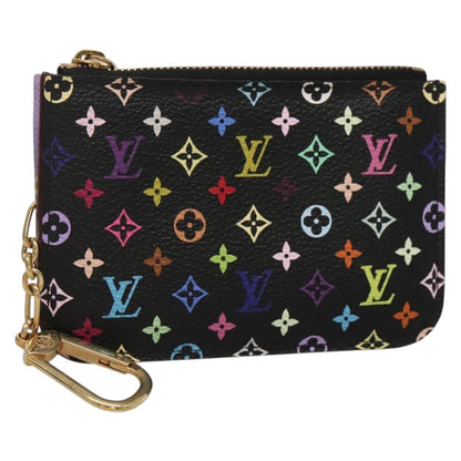 Louis Vuitton Pochette Clés, Black, Canvas, wallet