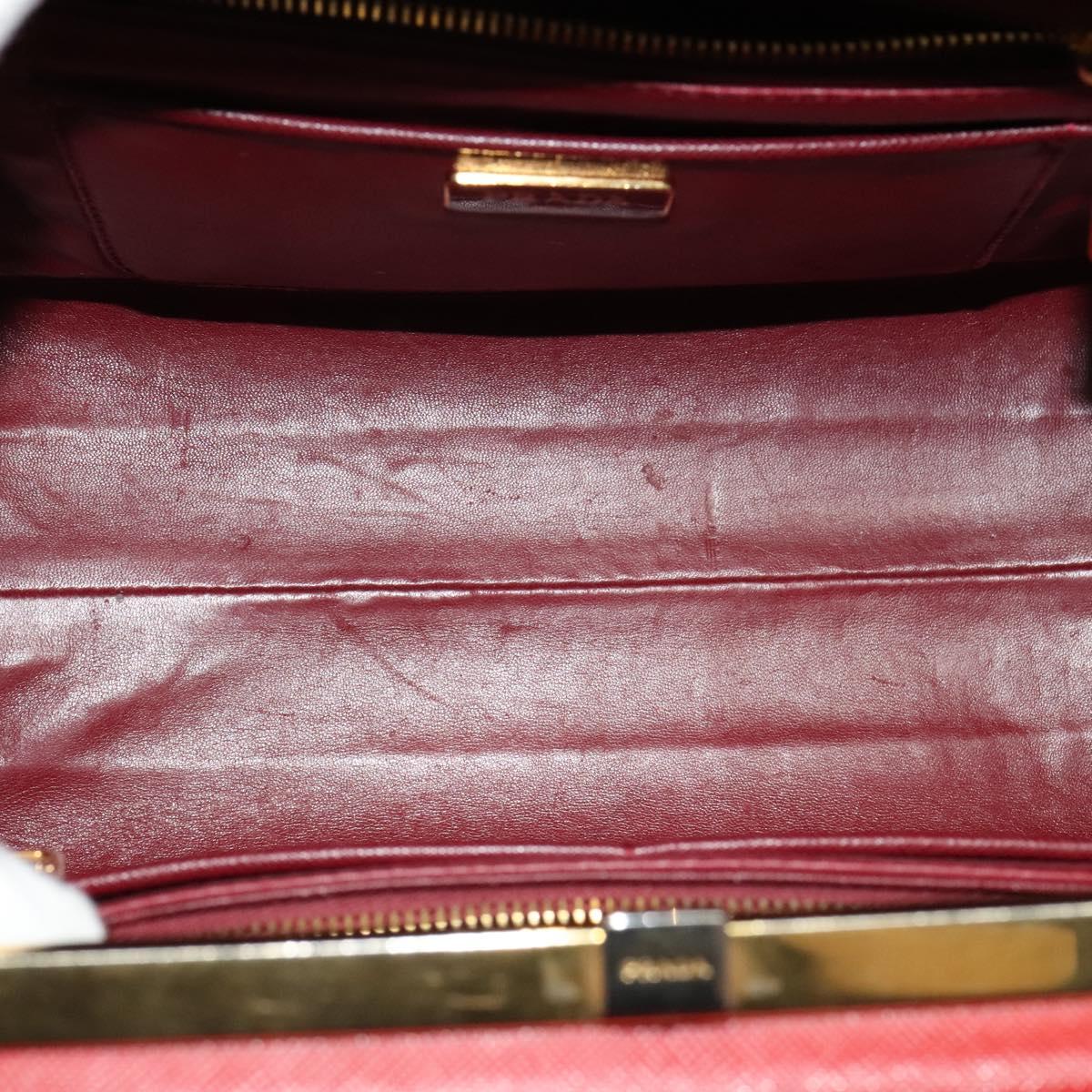 Prada Saffiano, Red, Leather, handbag
