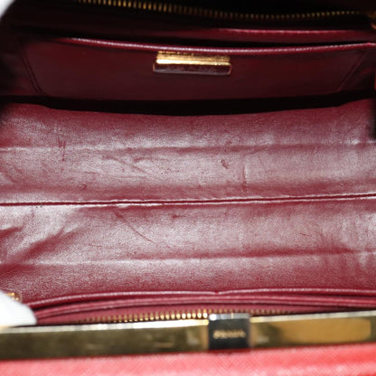 Prada Saffiano, Red, Leather, handbag